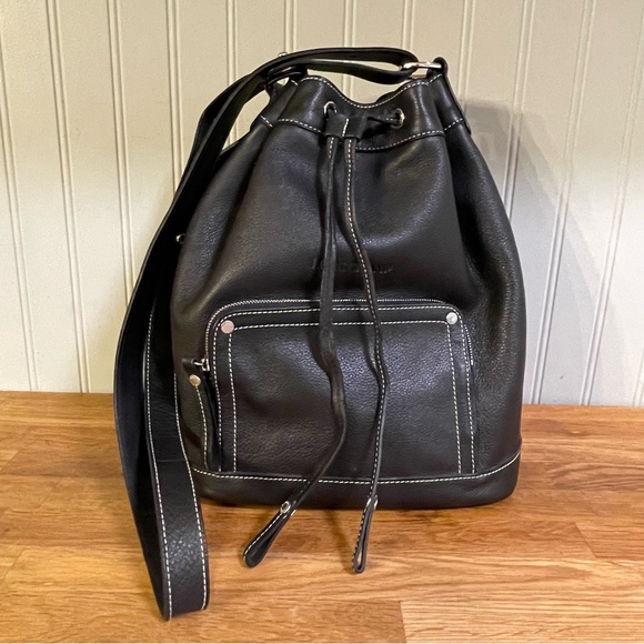 Longchamp Bags Longchamp Leather Drawstring Bucket Tote Poshmark